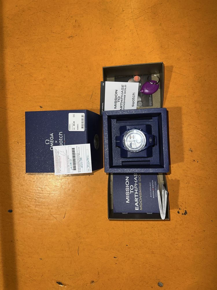 Omega X Swatch Mission To Earthphase Moonshine Gold