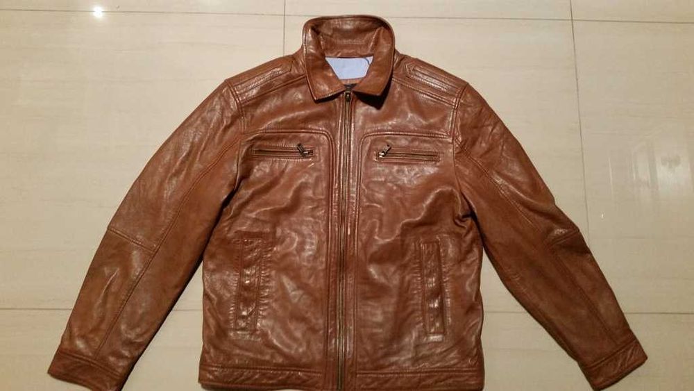 Męska kurtka skórzana – rozmiar 52 Christian Berg