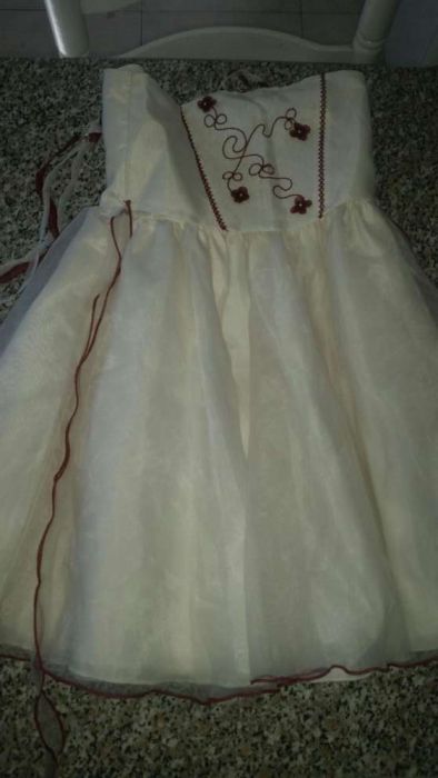 Vestido Caicai casament e Baptizados 3/4Anos faço entrega domicílio