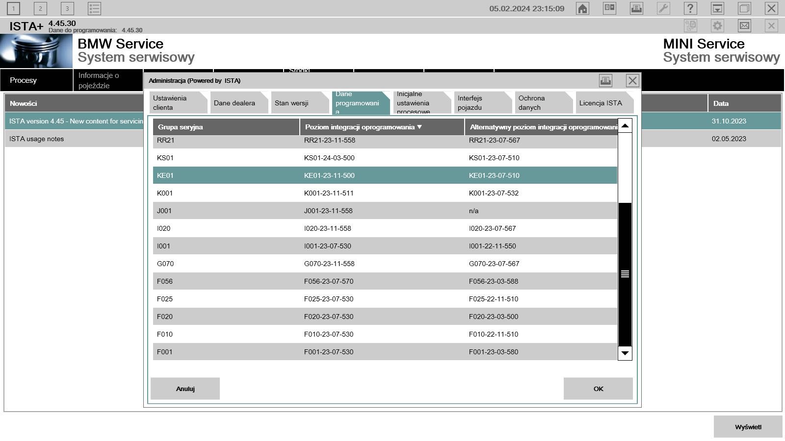 Bmw ISTA+ 4.45.30 PL  (BMW Rheingold lub ISTA-D) – LICENCJA DOZYWOTNIA