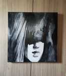 Obraz akrylowy na płótnie 50x50 cm ręcznie malowany "Face I"
