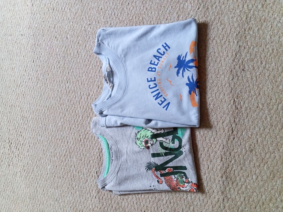 Dwie koszulki chłopięce, t-shirty, H&M, Pepco, 104 cm, 3-4 lata