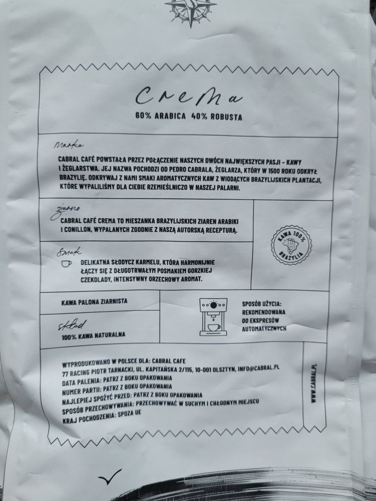 Kawa cabral cafe ziarna 2kg