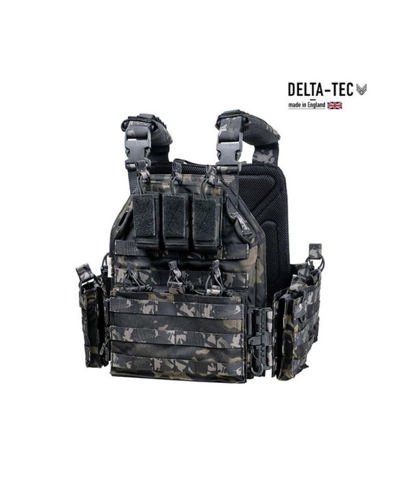 Плитоноска DELTA-TEC Multicam темний-мультикам з підсумками під дев'ят