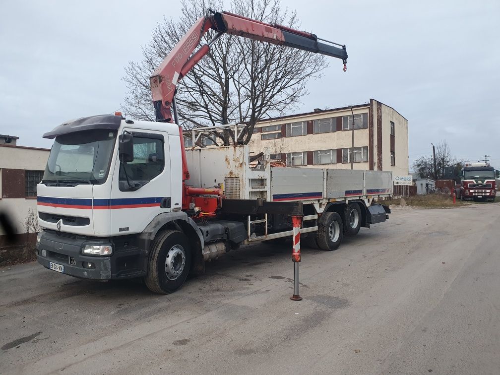 Renault Kerax 6x2, FASSI F170 HDS, 8.3m paka, dobry stan, 3 miejsca
