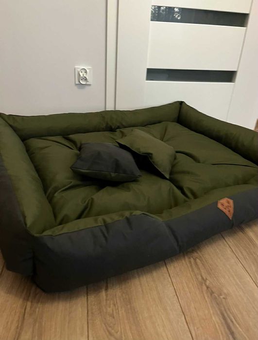 Legowisko dla psa 115x95 XL zielone wodoodporne z poduszkami GRATIS