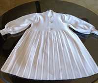 Тепла сукня молочного кольору 1,5 - 2 роки, 80 - 90 см