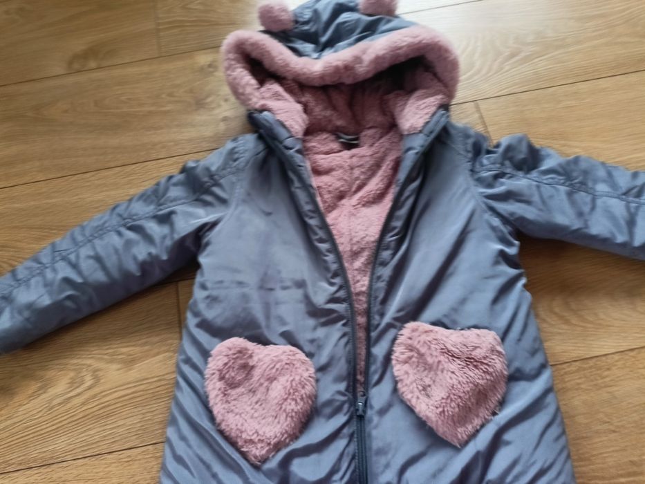 Kurtka misiowa 122 dla dziewczynki, idealna na jesień zima