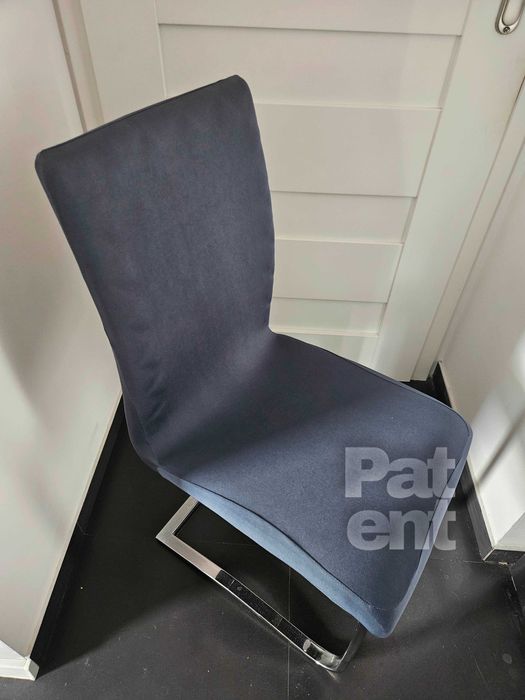 Pokrowce na krzesła grafitowe uniwersalne elastyczne 4 sztuki