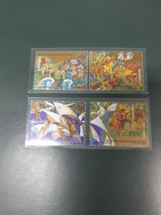 Livro Colecção Ctt com 5 selos, ano 2000. O Descobrimento do Brasil.