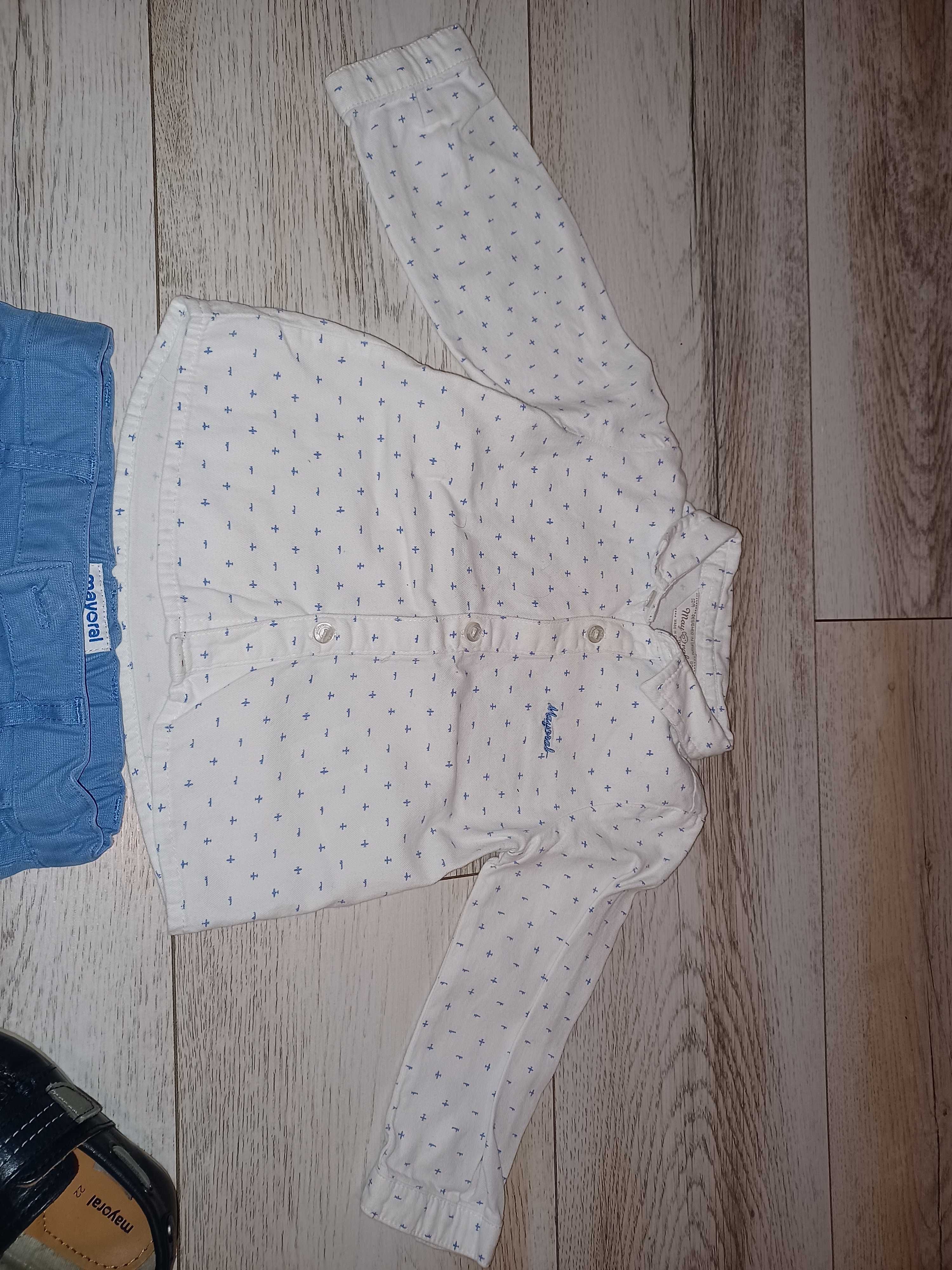 Piękny elegancki zestaw Mayoral 80 cm i mokasyny