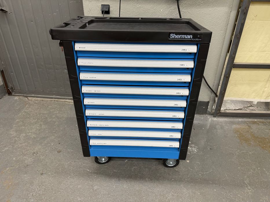 Metalowy wózek szafka warsztatowy narzędziowy 9 szuflad Poznań