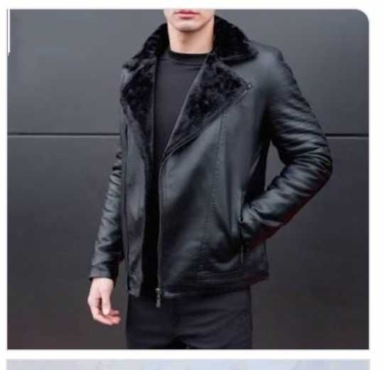 Шикарная мужская дубленка #натуральная кожа#цигейка