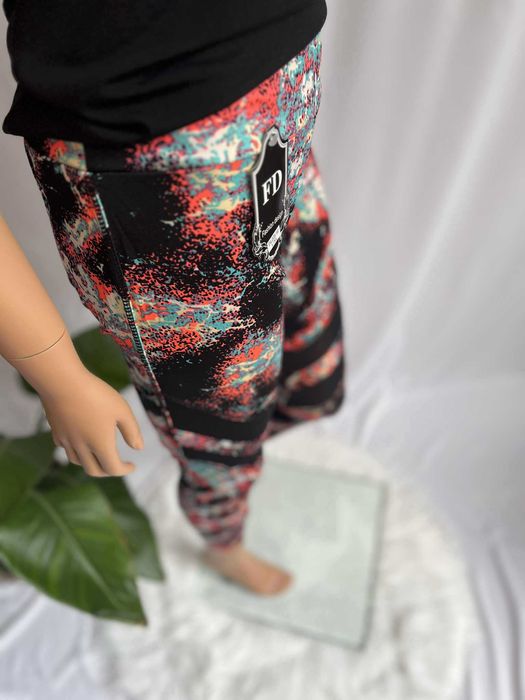 Legginsy sportowe kolorowe z siateczką L/XL nowe z metką FD