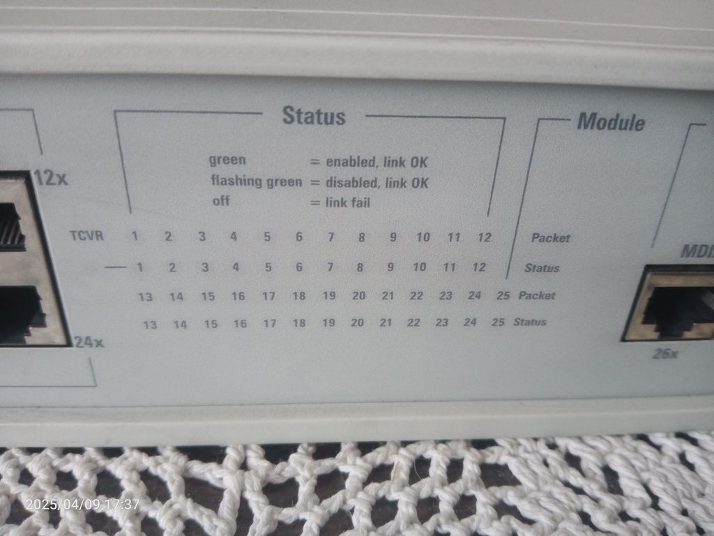 Switch/przełącznik sieciowy SUPER STACK II  3com 24-porty