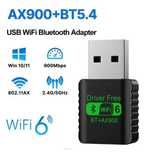 Bluetooth 5.4 + WiFi 6 AX900  2-в-1 (USB адаптер)