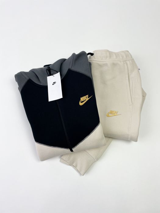 Оригінал! Костюм Nike Tech Fleece чорно-молочний (S) / Новий з бірками