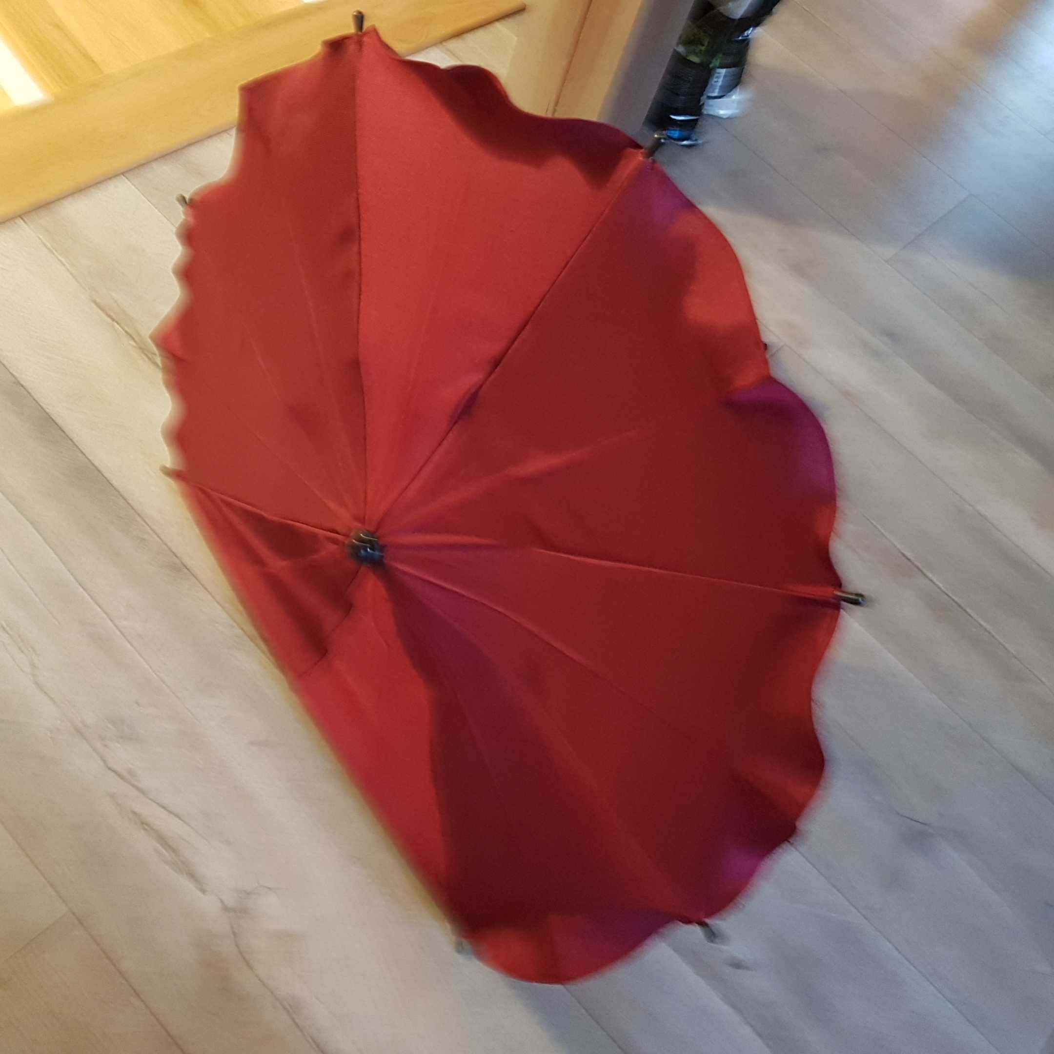 parasolka bordowa do wózka
