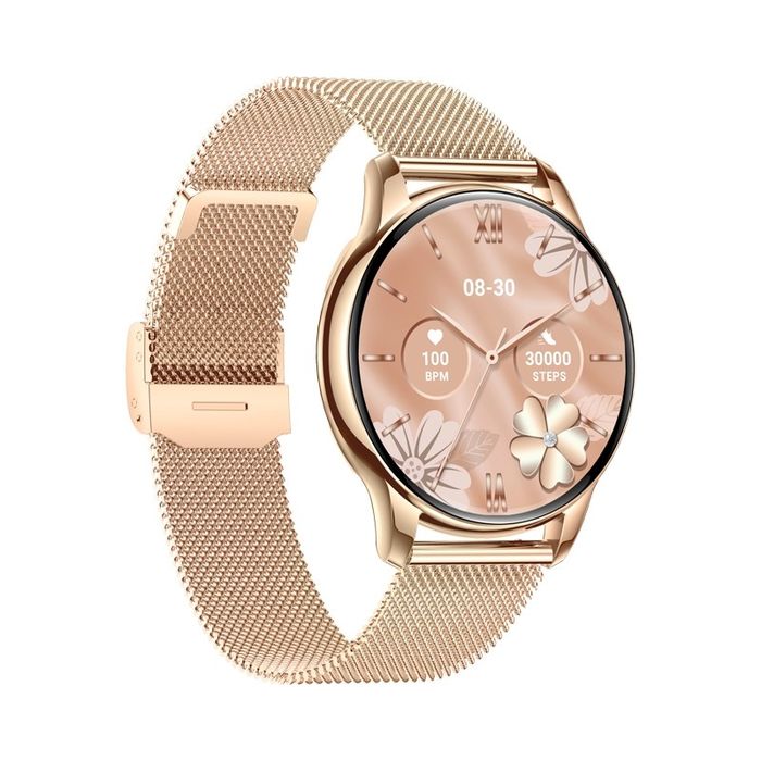 smartwatch damski veltori vt300-1 złota bransoleta