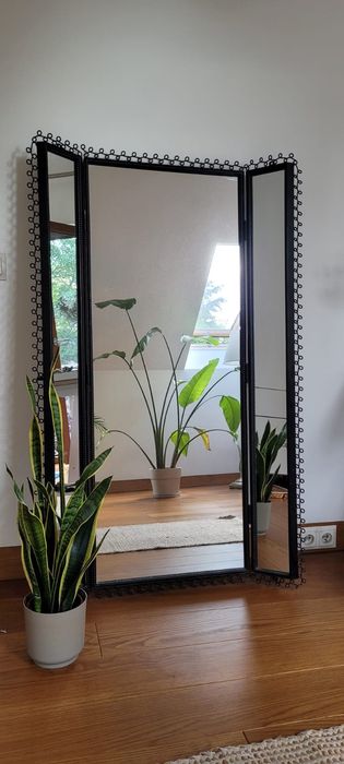 czarne lustro vintage prl