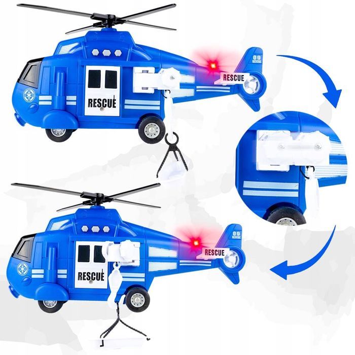 Helikopter Policja 1:16 Dźwięk, Światło Projektor