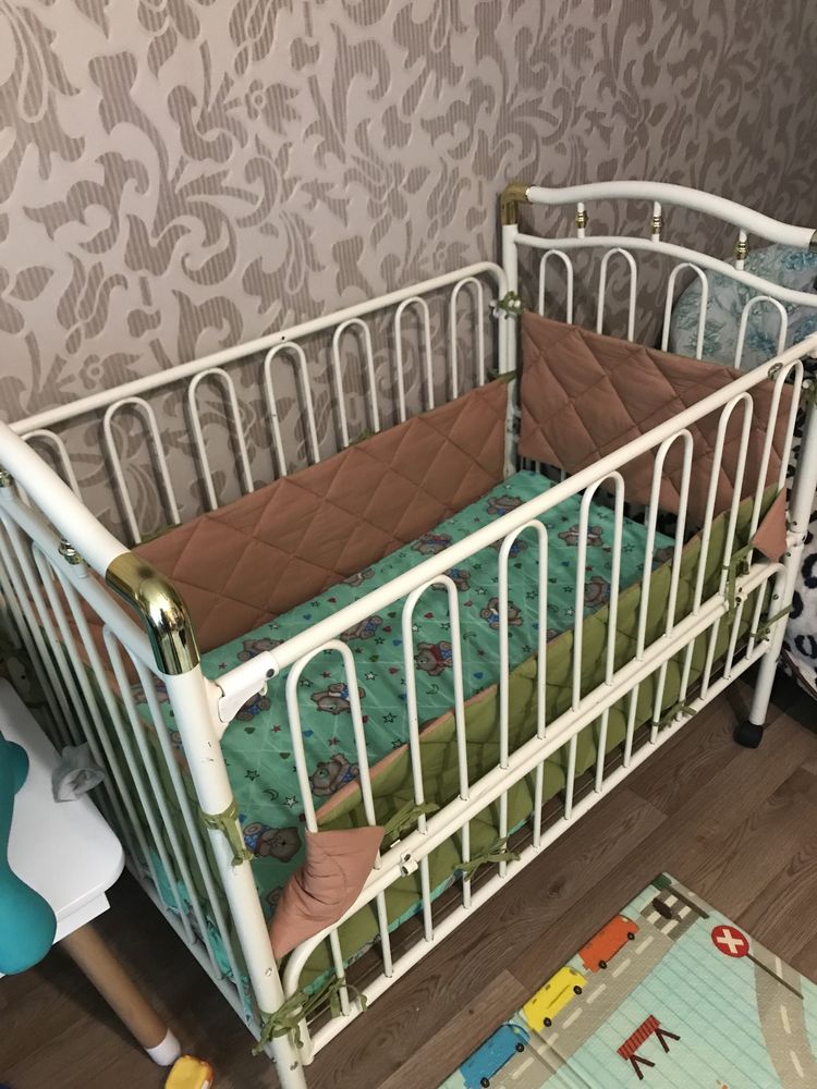Кровать детская железная 3в1