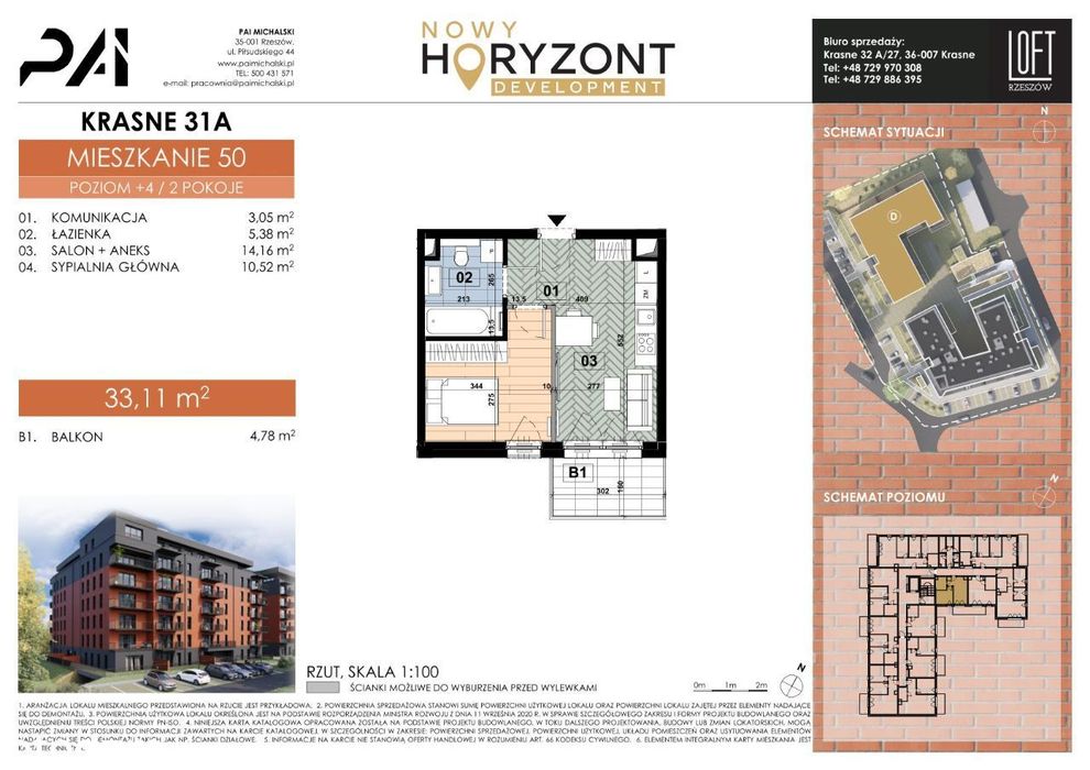 LOFT Rzeszów 2  - 2 pokoje w małym metrażu