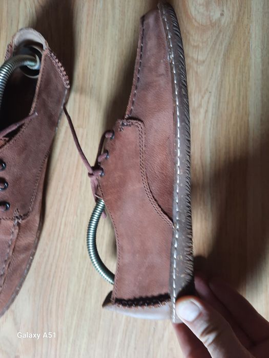 Мужские новые кожаные мокасины Clarks 42 p.