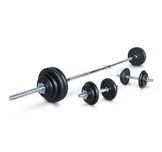 Conjunto de barra, discos e halteres - 50kg