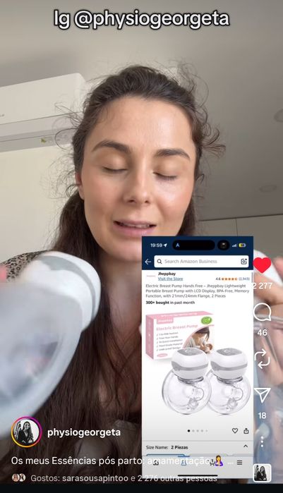 Bomba eléctrica para extração leite NOVA (mãos livres)