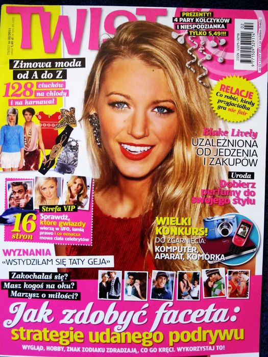Twist 2/2011 Blake Lively,Adam Lambert,Tokyo Hotel,Bieber,Zac Efron