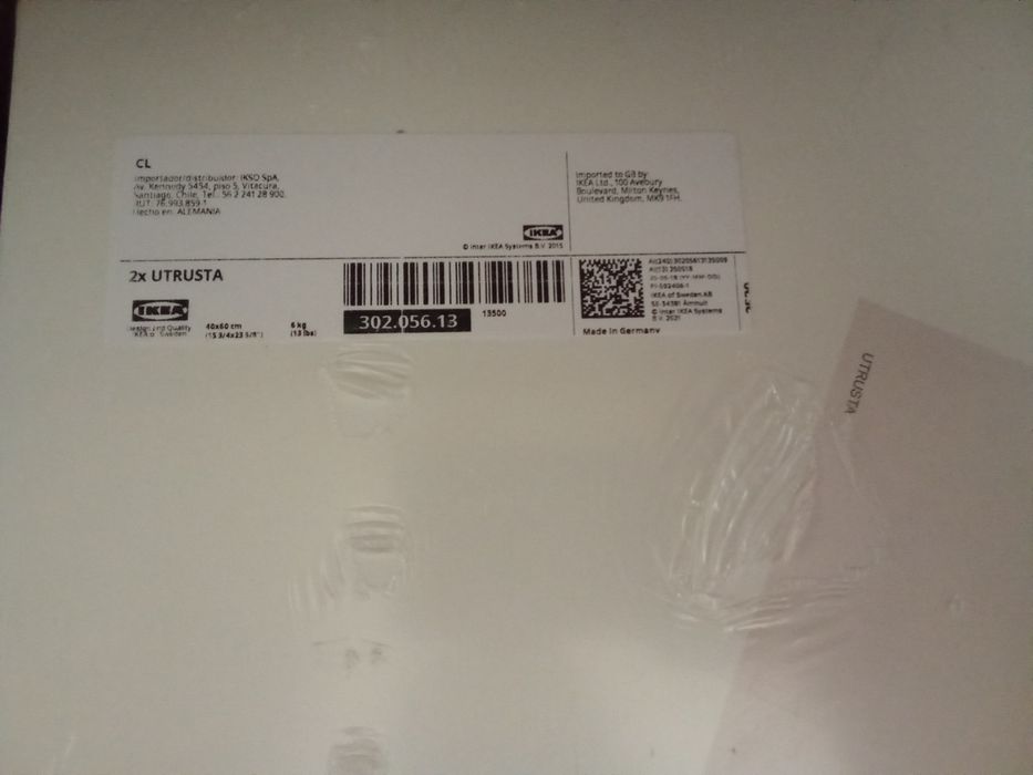 Utrusta prateleiras 
Prateleira, branco, 40x60 cm