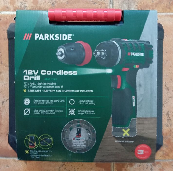 Aparafusadora 12V Parkside nova