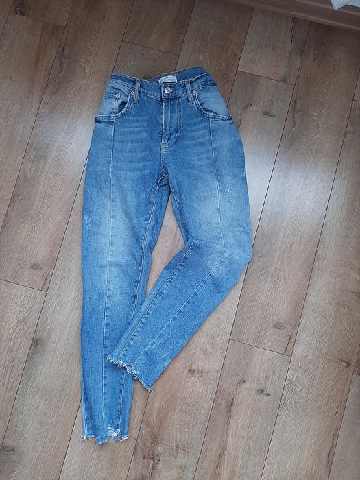 Джинси zara з лампасами скінні