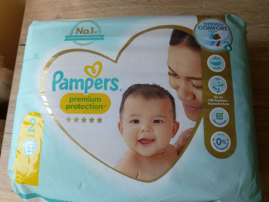 Памперсы подгузники Pampers premium № 2 4-8кг 32шт