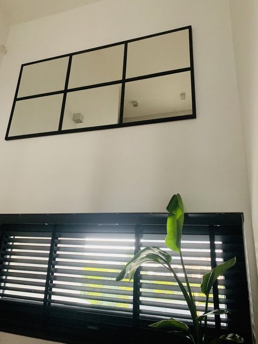 Lustro loft 150x75 cm metal lustro loftowe duże od ręki