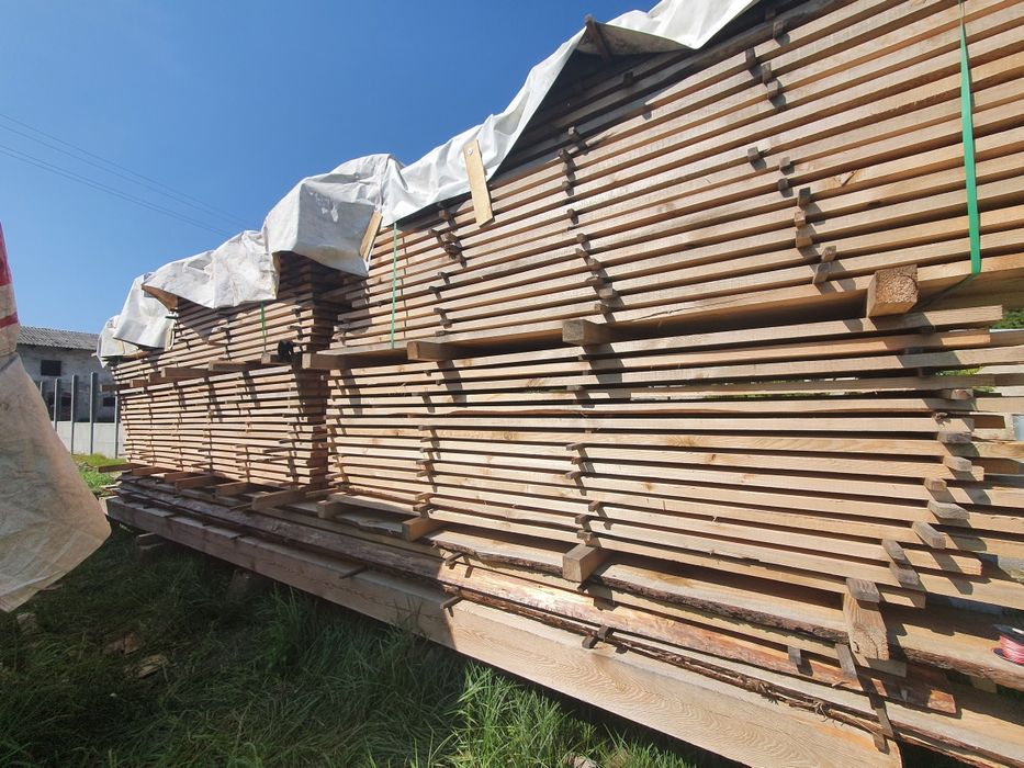 Drewno księżycowe konstrukcyjne deski ściany krokwie przetarte ok30 m3