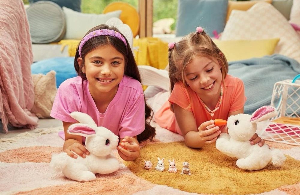 Інтерактивний набір Pets Alive Mama Bunny & Baby Surprise, м'яка іграш