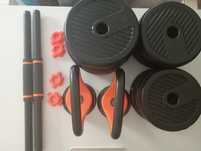 Conjunto de pesos: Halteres + Kettlebell