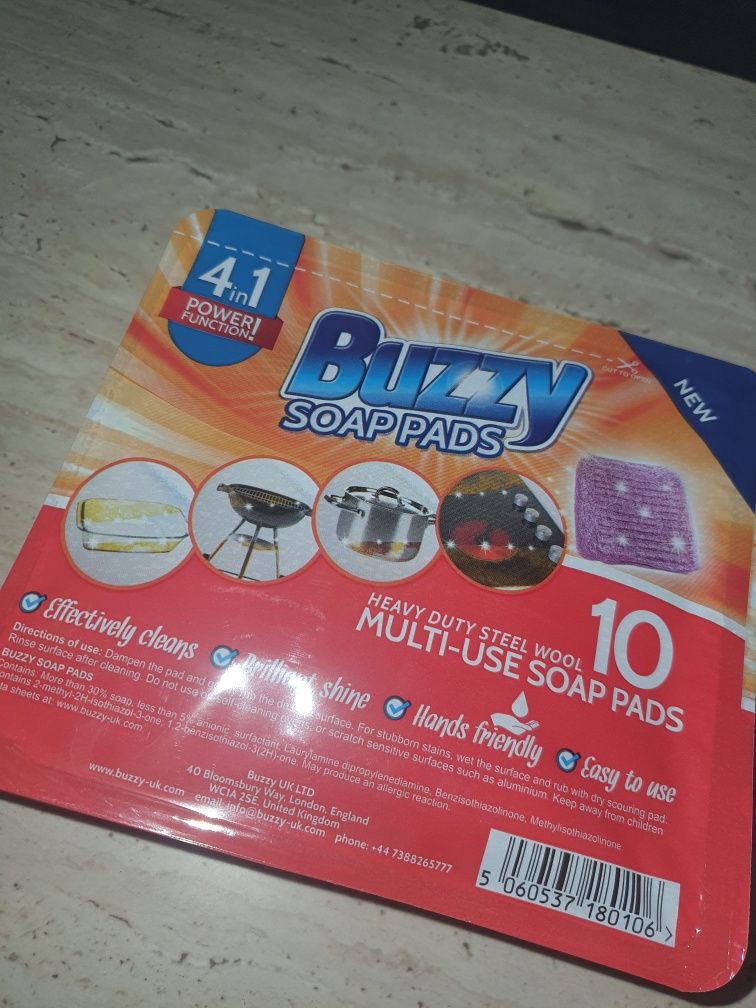 Buzzy soap pads czyściki metalowe nasączone mydłem