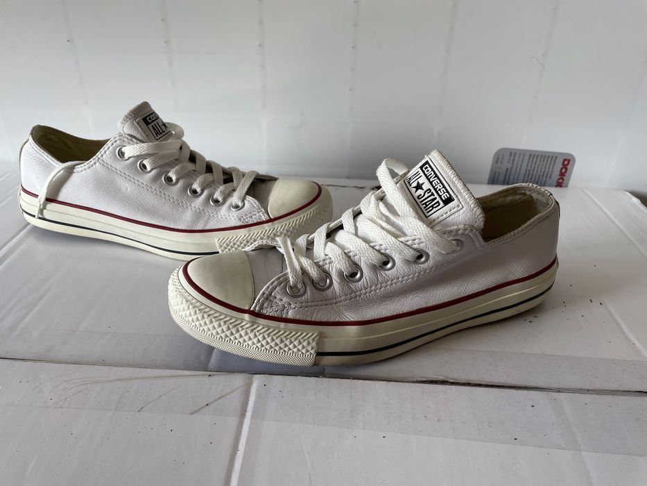 Converse All Star skurzane biale 38