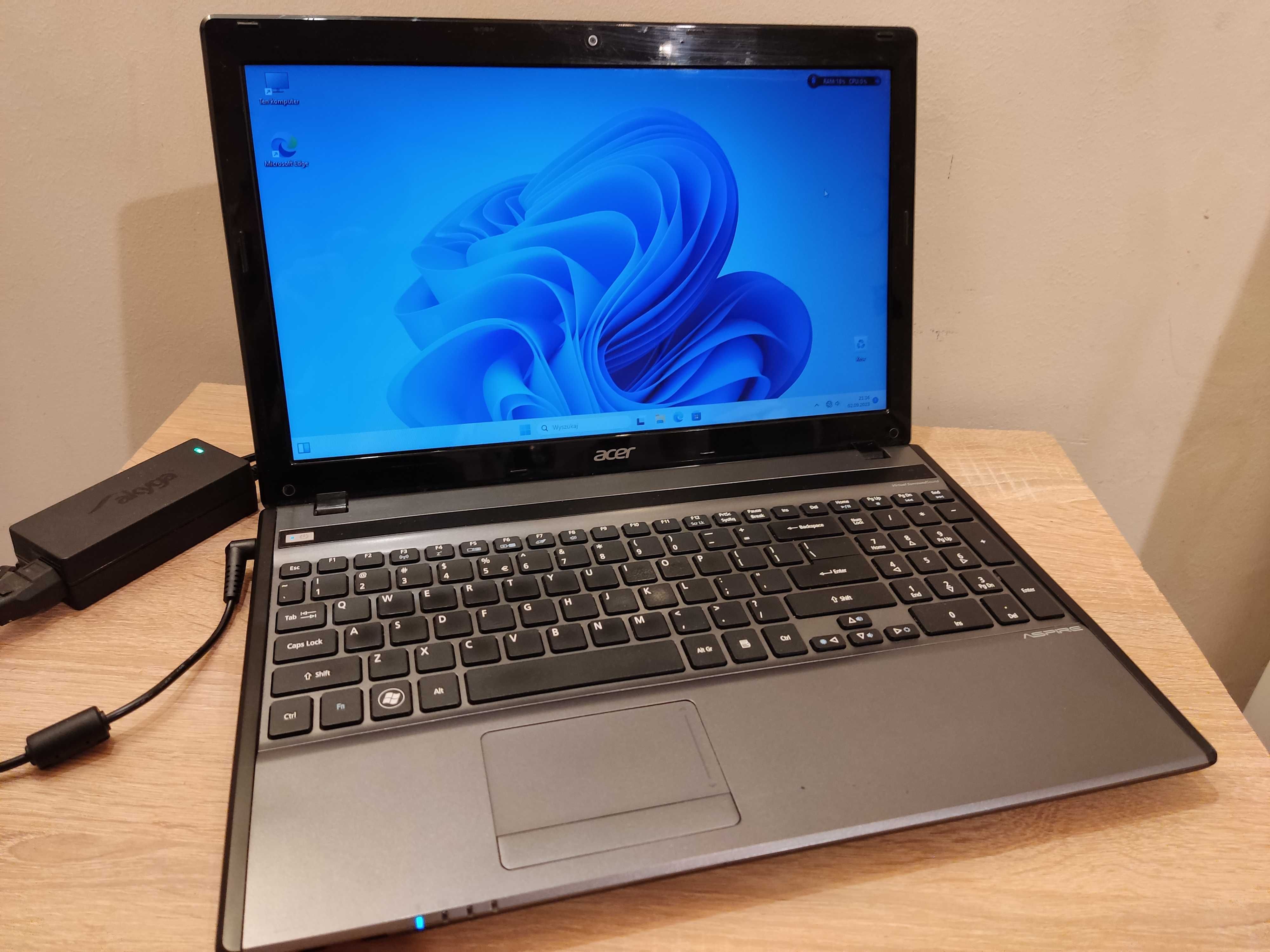 Acer Aspire 5755G , I5 , 8/320GB , 15.6"  Win 11 Pro - Okazja