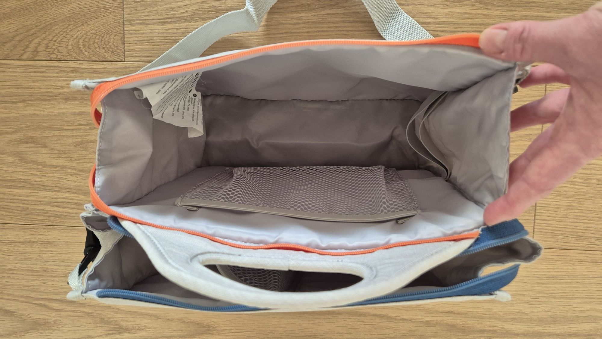 Torba organizer dla mamy i dziecka, szara_Domland IKEA_30x24x25 cm