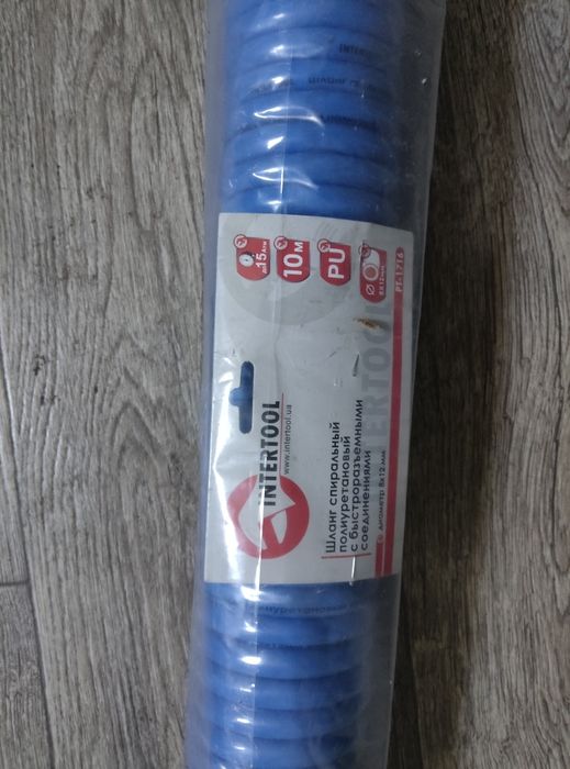 Спіральний шланг 8*12 мм, 10 м INTERTOOL