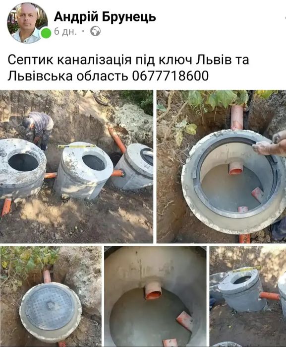 Септик каналізація під ключ водовідведення гідроізоляція дренаж