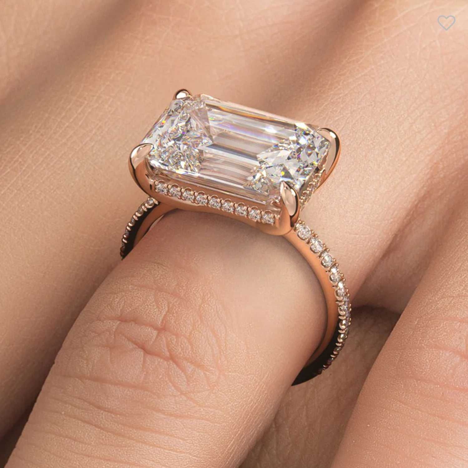 Женское золотое кольцо с бриллиантом 5,00 карат emerald Сертификат IGI