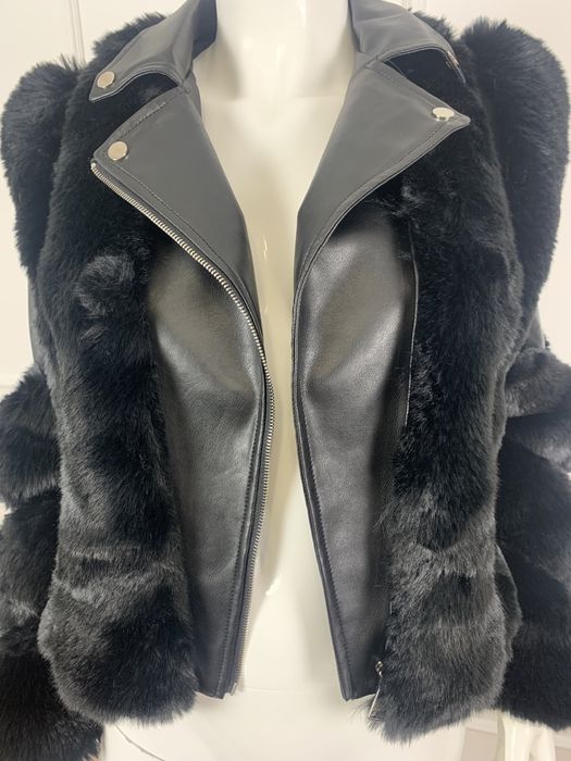 Kurtka damska skorzana ramoneska z futerkiem S M L XL