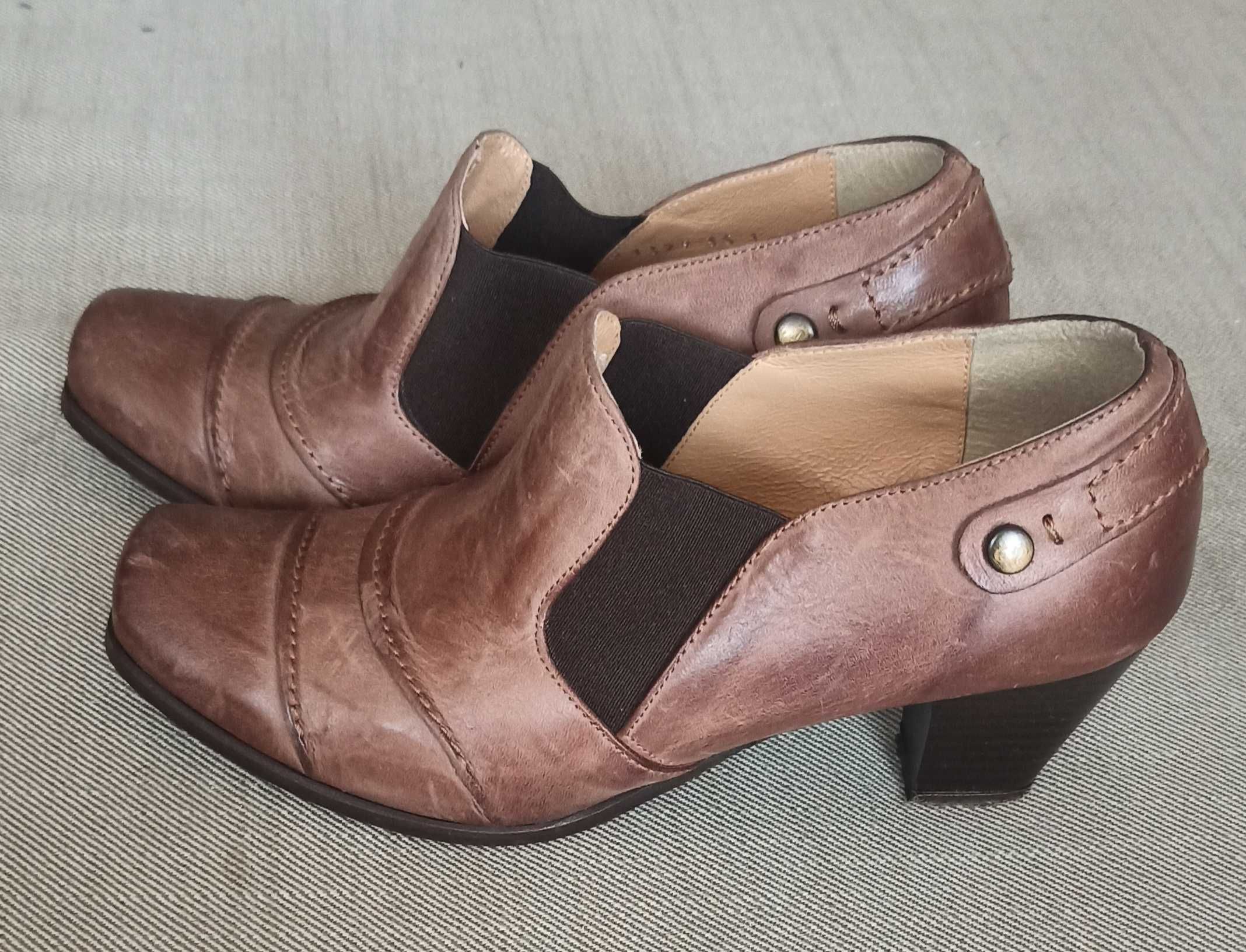Włoskie buty skórzane Edeo rozmiar 35