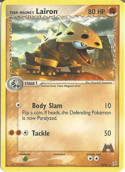 Karta POKEMON Team Magma's Lairon (MA 20) Stan M/NM EX vs Team Aqua