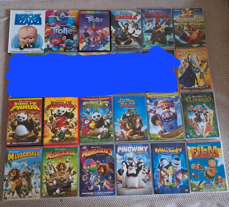 Bajki disney, dreamworks, komplet Angry birds i komplet smerfów na DVD